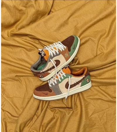 Zion Williomson x Air Jordan 1 Low Voodoo Shoes For Men (BOT60) - Image 2