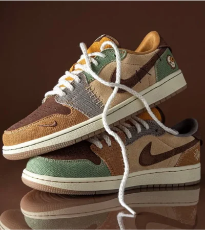 Zion Williomson x Air Jordan 1 Low Voodoo Shoes For Men (BOT60)